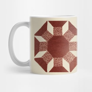 Quilt Pattern Castle in Red Mug